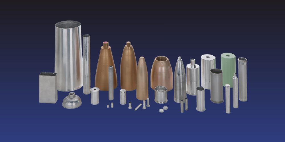 Cold-extruded aluminum parts for defense and pyrotechnics